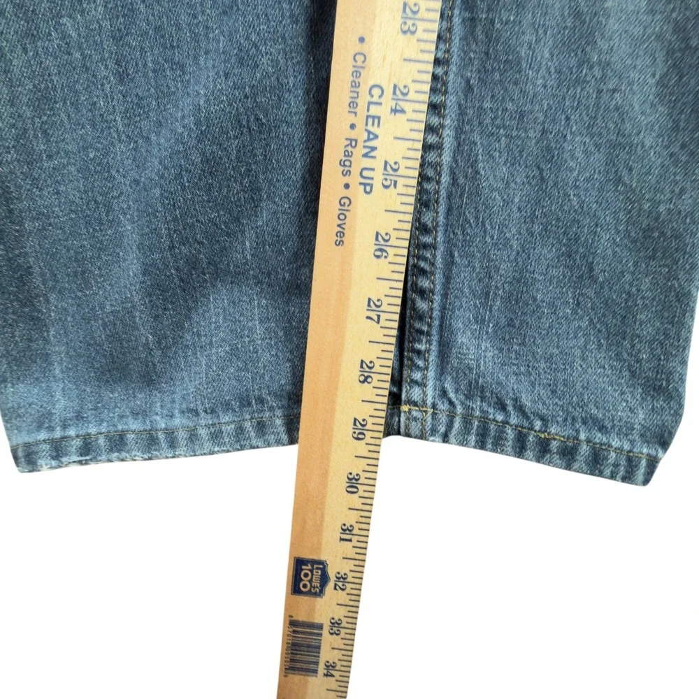 Levis 559 Mens Relaxed Straight Jeans‎ 54x29* Blue Medium Wash Denim Altered Hem